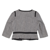 HOBBS LONDON Womens Blazer Jacket Grey Knit Wool M