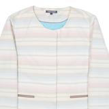 TOMMY HILFIGER Womens Blazer Jacket Pink Striped M