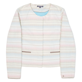 TOMMY HILFIGER Womens Blazer Jacket Pink Striped M