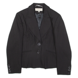 KAREN MILLEN Womens Blazer Jacket Black Knit Wool UK 14