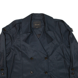 MASSIMO DUTTI Womens Pea Coat Blue L
