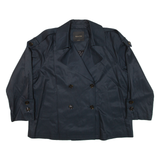 MASSIMO DUTTI Womens Pea Coat Blue L