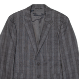 HUGO BOSS Mens Blazer Jacket Grey Knit Wool Check M