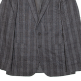 HUGO BOSS Mens Blazer Jacket Grey Knit Wool Check M