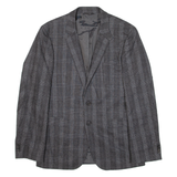 HUGO BOSS Mens Blazer Jacket Grey Knit Wool Check M