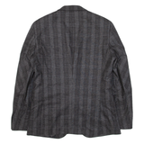 HUGO BOSS Mens Blazer Jacket Grey Knit Wool Check M