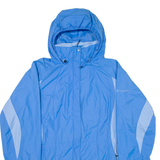 COLUMBIA Womens Rain Coat Blue Nylon Hooded L