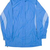 COLUMBIA Womens Rain Coat Blue Nylon Hooded L