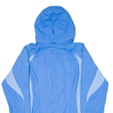 COLUMBIA Womens Rain Coat Blue Nylon Hooded L