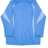 COLUMBIA Womens Rain Coat Blue Nylon Hooded L