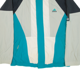 ADIDAS EQUIPMENT Mens Track Jacket Green 90s Colourblock L