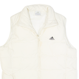 ADIDAS Womens Puffer Gilet Beige UK 14