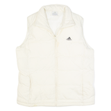 ADIDAS Womens Puffer Gilet Beige UK 14