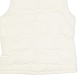 ADIDAS Womens Puffer Gilet Beige UK 14