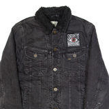 LEE Mens Sherpa Lined Denim Jacket Black S