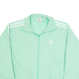 ADIDAS Womens Track Jacket Green UK 10
