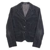 PIU & PIU Womens Blazer Jacket Black Velvet 90s S