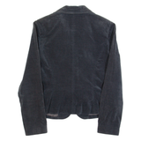 PIU & PIU Womens Blazer Jacket Black Velvet 90s S