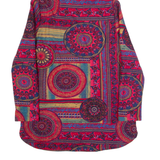 Sherpa Lined Womens Jacket Red Hooded Crazy Pattern S