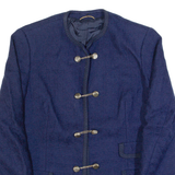 Womens Blazer Jacket Blue Wool 90s S