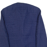 Womens Blazer Jacket Blue Wool 90s S