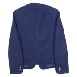 Womens Blazer Jacket Blue Wool 90s S