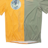 DEEM Planet Cycling Mens Jersey Orange 1/4 Zip L