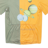 DEEM Planet Cycling Mens Jersey Orange 1/4 Zip L