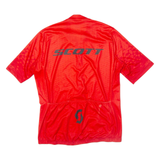 SCOTT Full Zip Cycling Mens Jersey Red 2XL