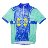 BIEMME Cycling Mens Jersey Green 1/4 Zip L