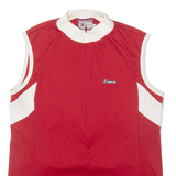 XWAVE Cycling Womens Jersey Red Sleeveless 1/2 Zip S