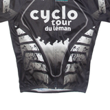 CYCLO TOUR Full Zip Cycling Mens Jersey Black M