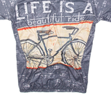 Full Zip Cycling Mens Jersey Grey 3XL