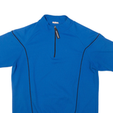 NAKAMURA Cycling Mens Jersey Blue 1/4 Zip L