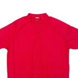 Cycling Mens Jersey Red 1/4 Zip 3XL
