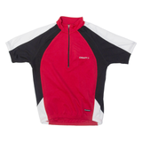 CRAFT Cycling Mens Jersey Red 1/2 Zip XS