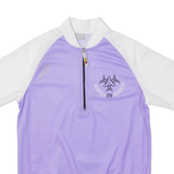 WOMEN ON WHEELS Cycling Womens Jersey Purple 1/2 Zip L