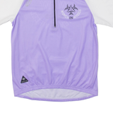 WOMEN ON WHEELS Cycling Womens Jersey Purple 1/2 Zip L