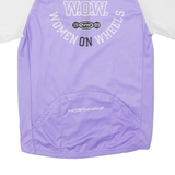 WOMEN ON WHEELS Cycling Womens Jersey Purple 1/2 Zip L
