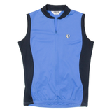 Cycling Womens Jersey Blue Sleeveless 1/4 Zip M