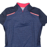 DECATHLON Cycling Womens Jersey Blue 1/4 Zip M