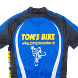TOMS BIKE Cycling Mens Jersey Blue 1/2 Zip L