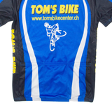 TOMS BIKE Cycling Mens Jersey Blue 1/2 Zip L