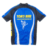 TOMS BIKE Cycling Mens Jersey Blue 1/2 Zip L
