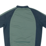 BIKE PLUS Cycling Mens Jersey Green 1/2 Zip M