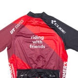 CUBE Full Zip Cycling Mens Jersey Red M