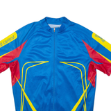 CRANE Full Zip Cycling Mens Jersey Blue L