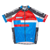 Full Zip Cycling Mens Jersey Blue L