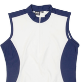 Cycling Womens Jersey White Sleeveless 1/2 Zip L