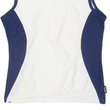 Cycling Womens Jersey White Sleeveless 1/2 Zip L